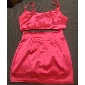 Neon pink two piece set